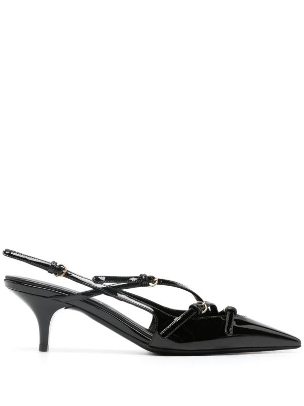 MIU MIU Buckle-embellished slingback pumps