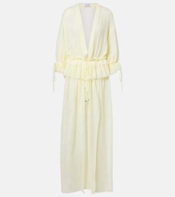 THE ATTICO Ruffled cotton maxi dress