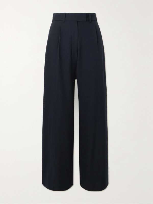 The Row Roan pleated wide-leg pants