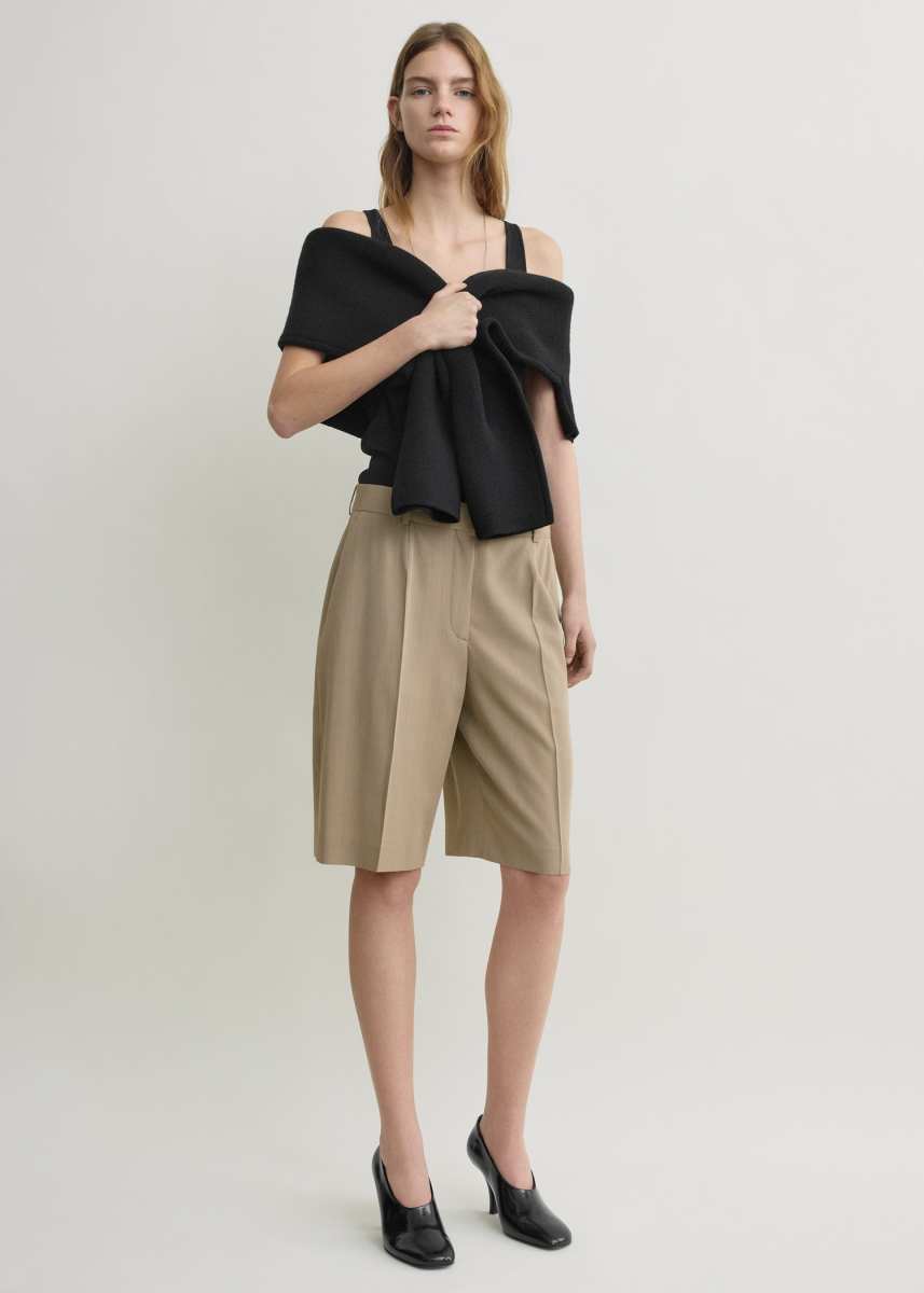 Toteme Wide fluid shorts taupe