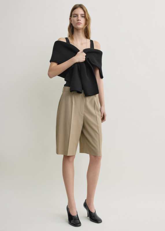 Toteme Wide fluid shorts taupe