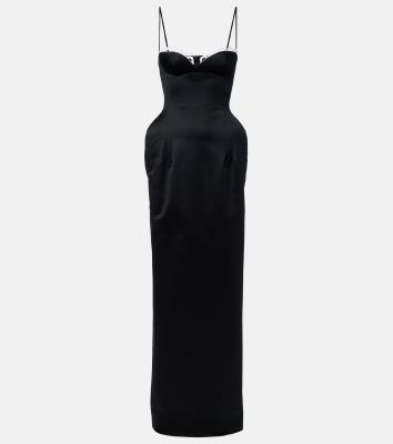 MAGDA BUTRYM Crochet-trimmed cotton bustier dress