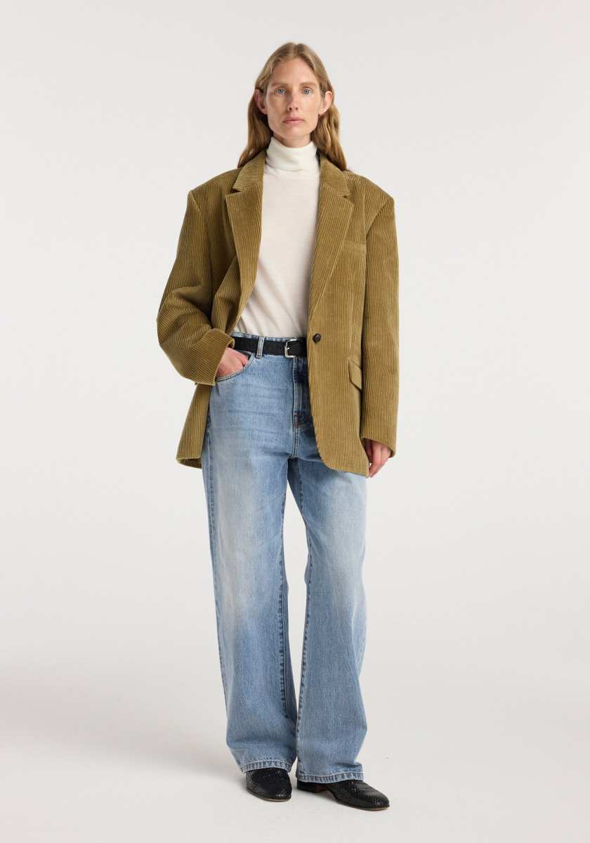 ROHE oversized corduroy blazer jacket | beige