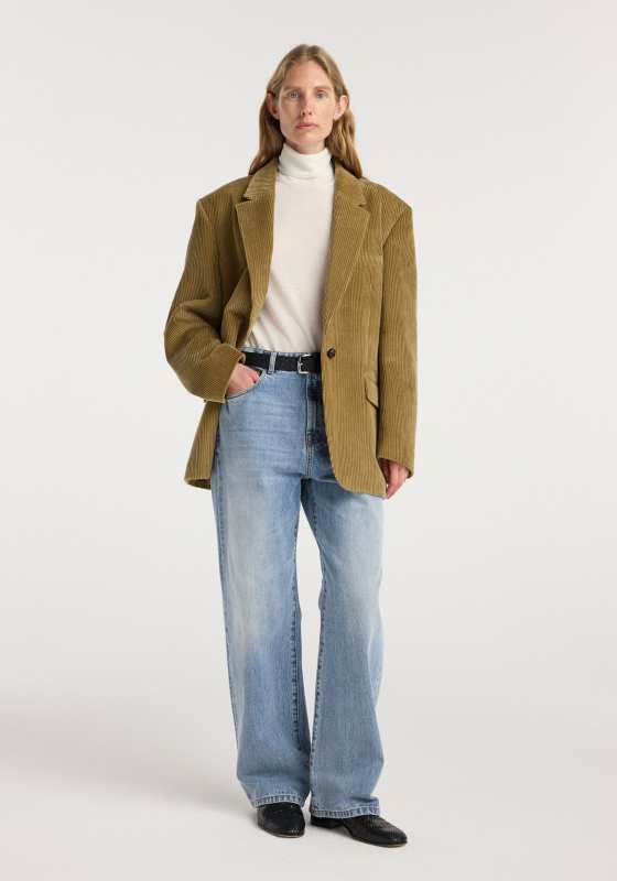 ROHE oversized corduroy blazer jacket | beige