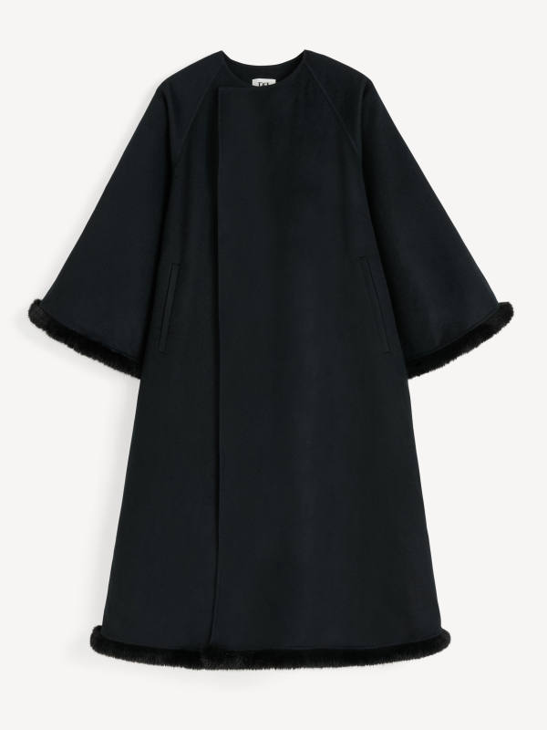 By Malene Birger Dalimas Shearling-Trimmed Wool Coat