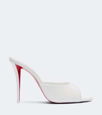Christian Louboutin 100mm Miss Z Leather Red Sole Mule Sandals