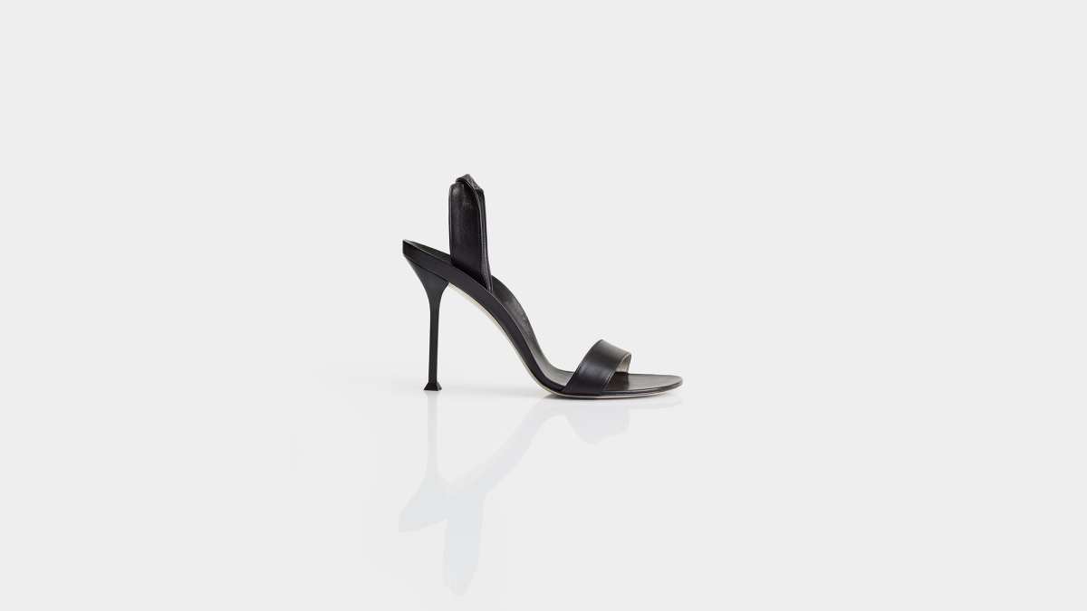 CHRISTEN Helix sling back sandal black