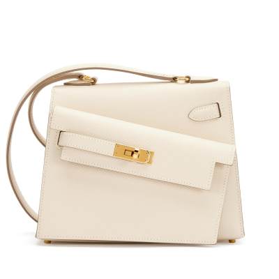 HERMES Limited Edition Nata Epsom Kelly en Desordre 20 Sellier Gold Hardware, 2022