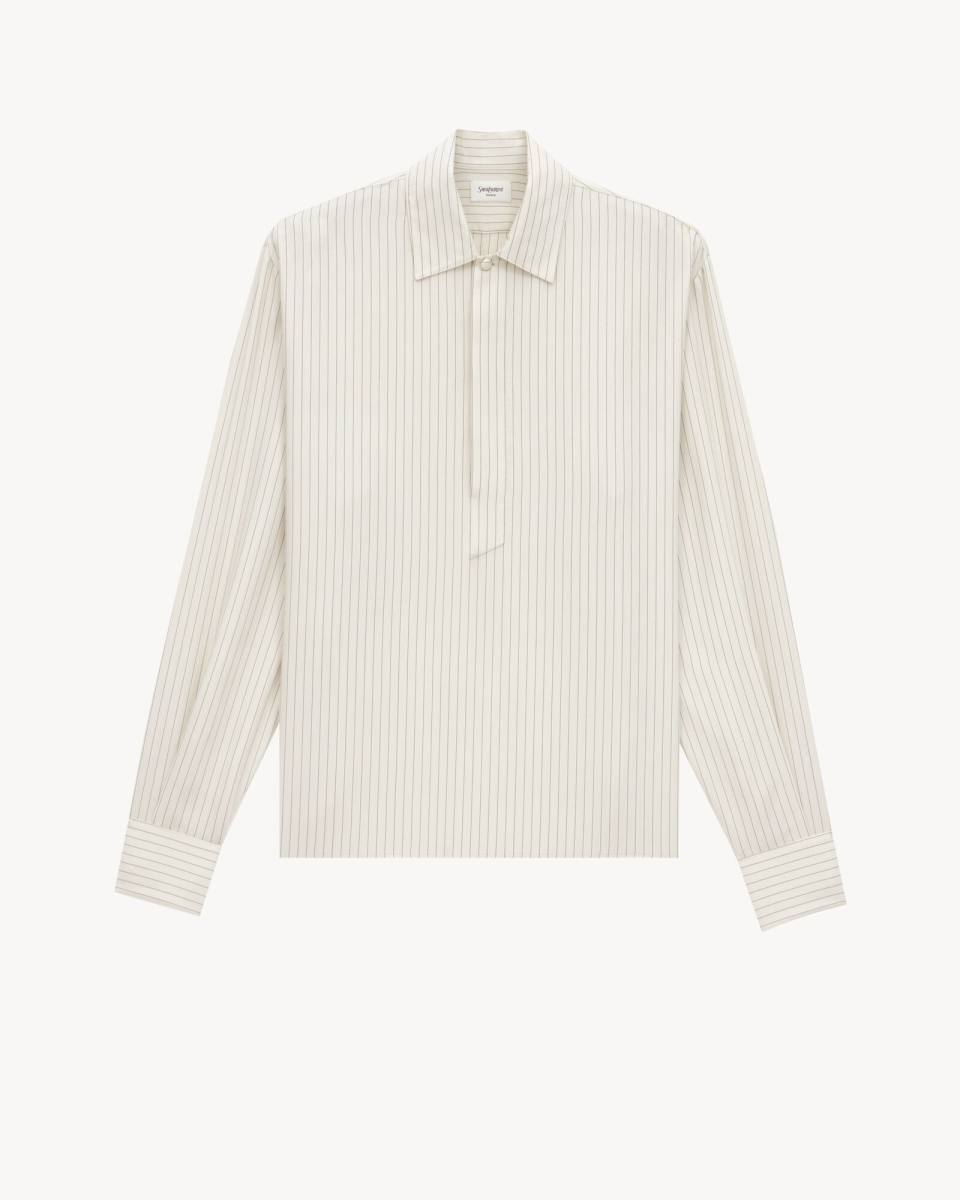Saint Laurent striped tunic shirt