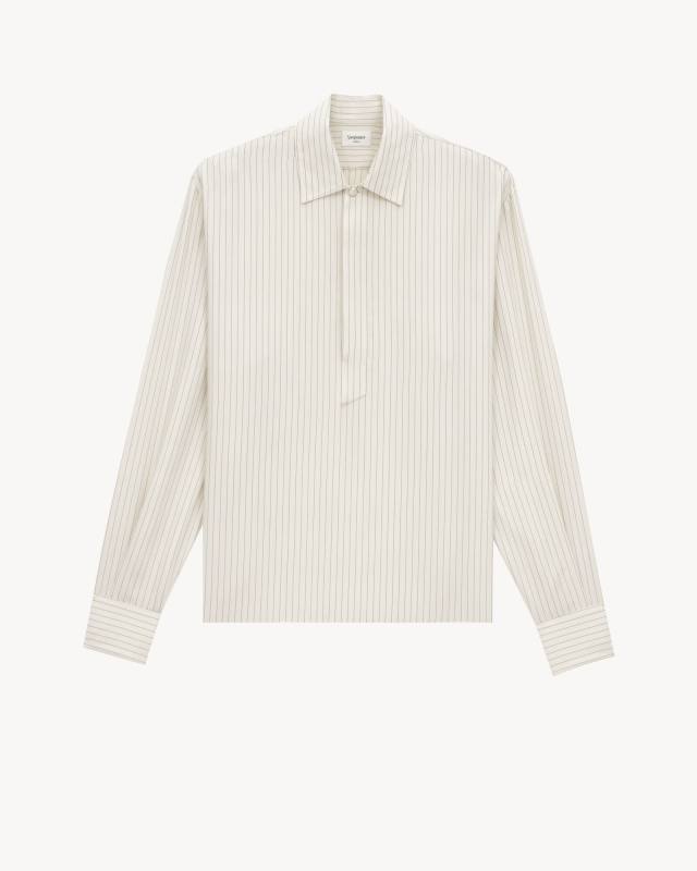 Saint Laurent striped tunic shirt