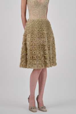 Georges Hobeika Beaded Tulle Short Skirt