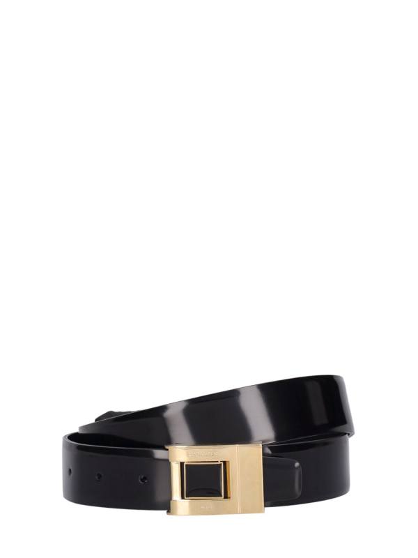 Saint Laurent 30mm Boucle La 76 brushed leather belt