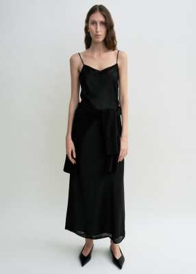 Toteme Satin slip dress black
