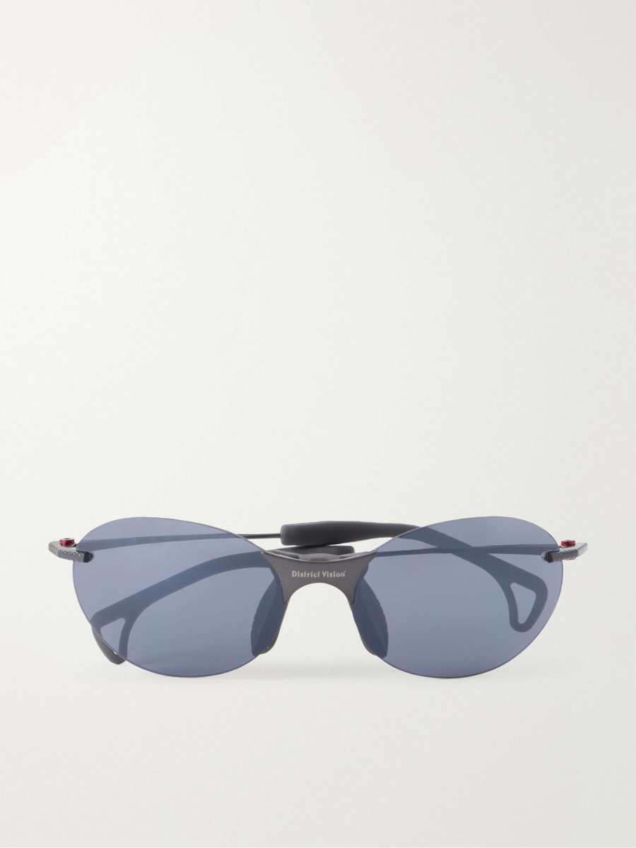 District Vision Mami Vantage rimless D-frame titanium sunglasses