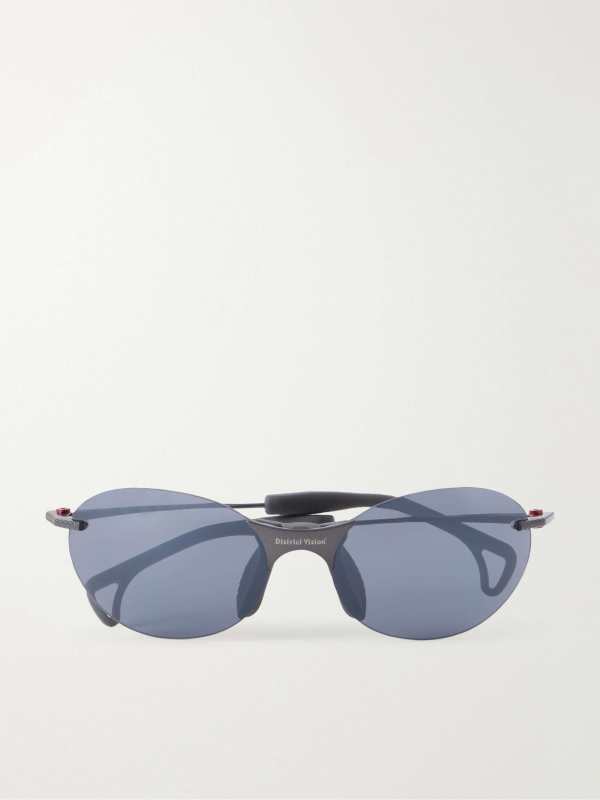 District Vision Mami Vantage rimless D-frame titanium sunglasses