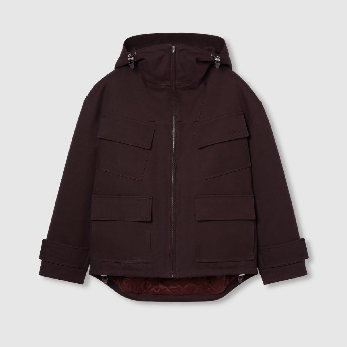 Gucci Extra fine cotton bomber jacket