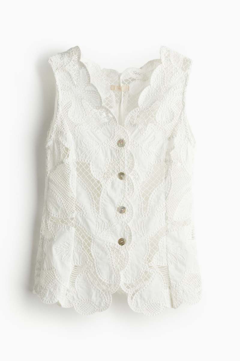 H&M Eyelet Embroidered Vest