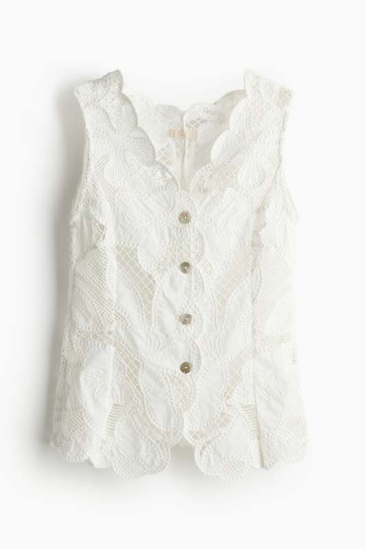 H&M Eyelet Embroidered Vest