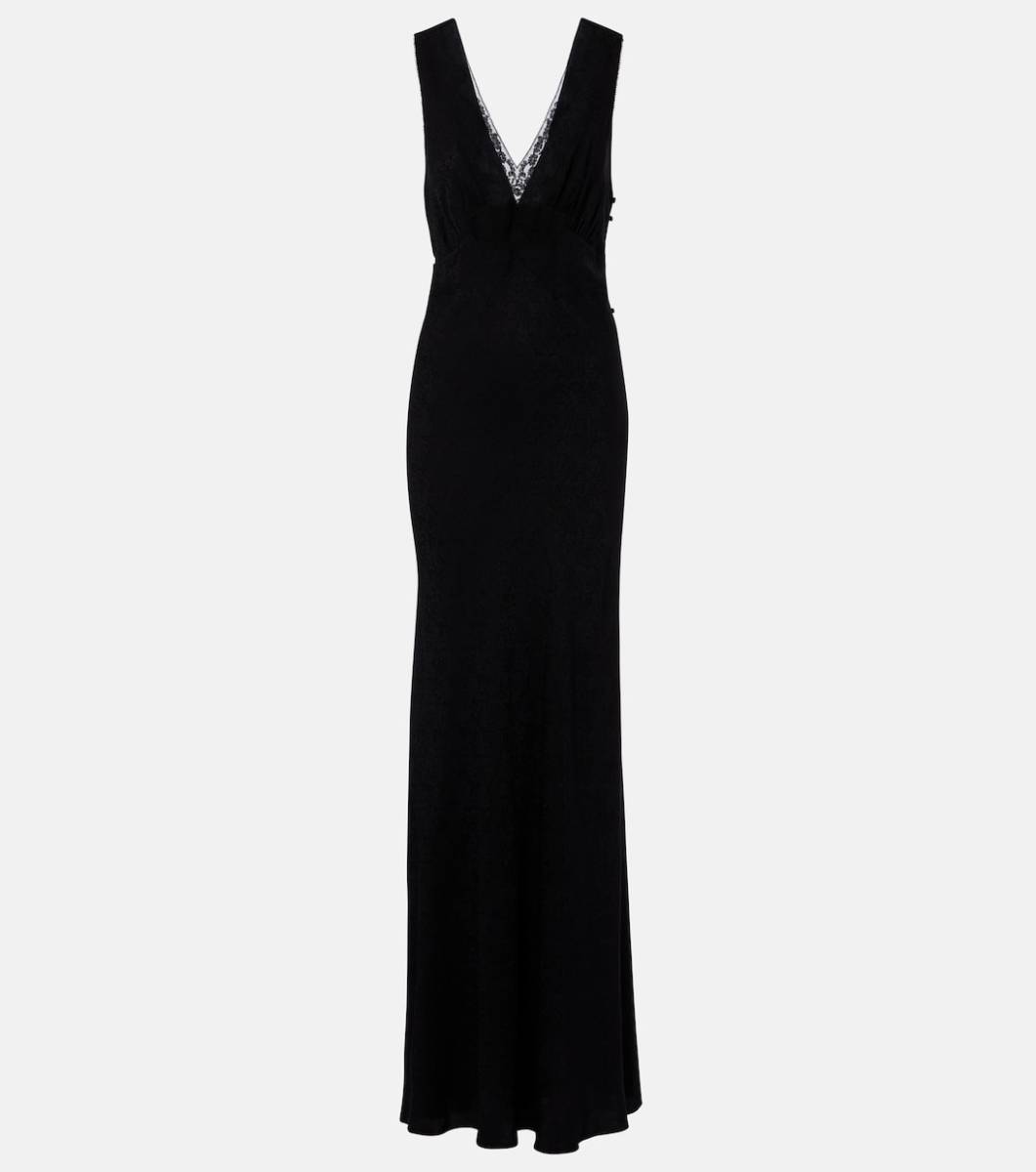 Chloe Silk jacquard and lace gown