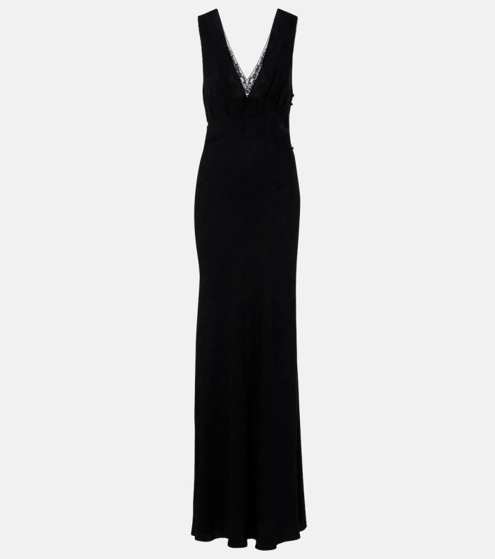 Chloe Silk jacquard and lace gown