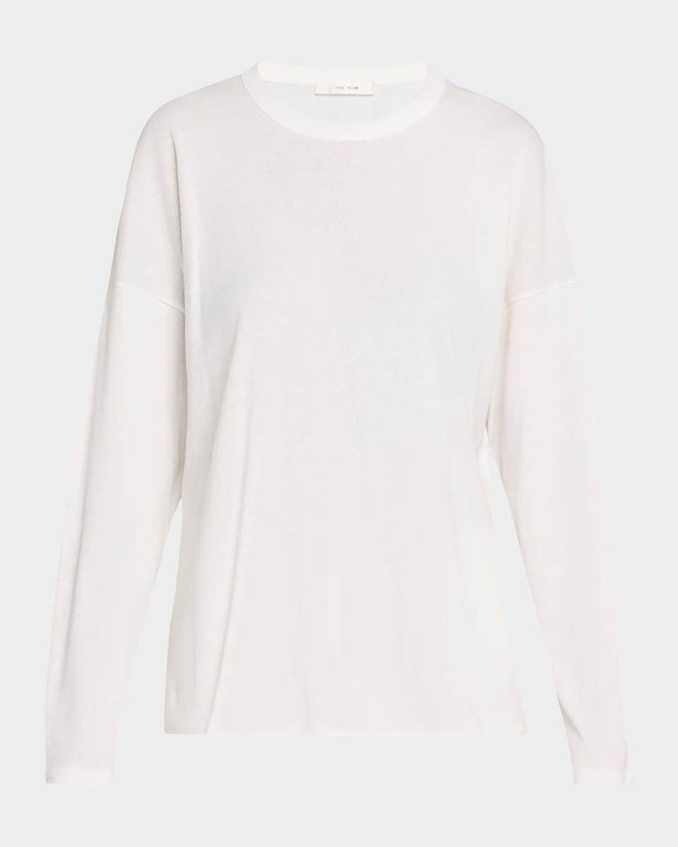 The Row Floris Cotton Long-Sleeve Top