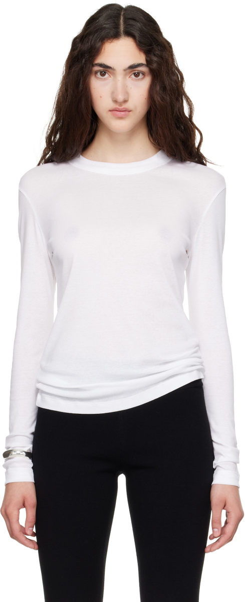 FLORE FLORE White Sophie Longsleeve T-shirt
