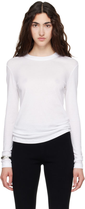 FLORE FLORE White Sophie Longsleeve T-shirt