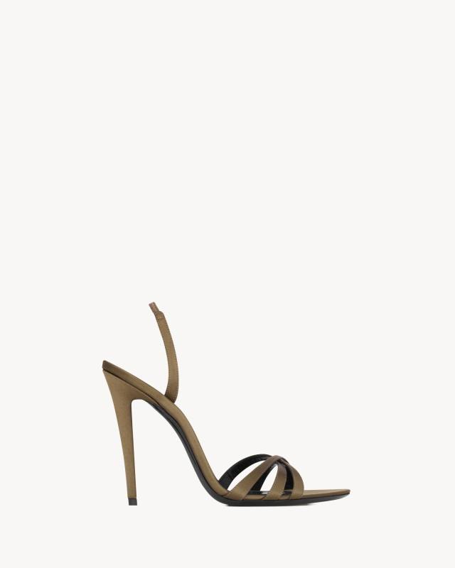Saint Laurent KATE sandals in satin crepe