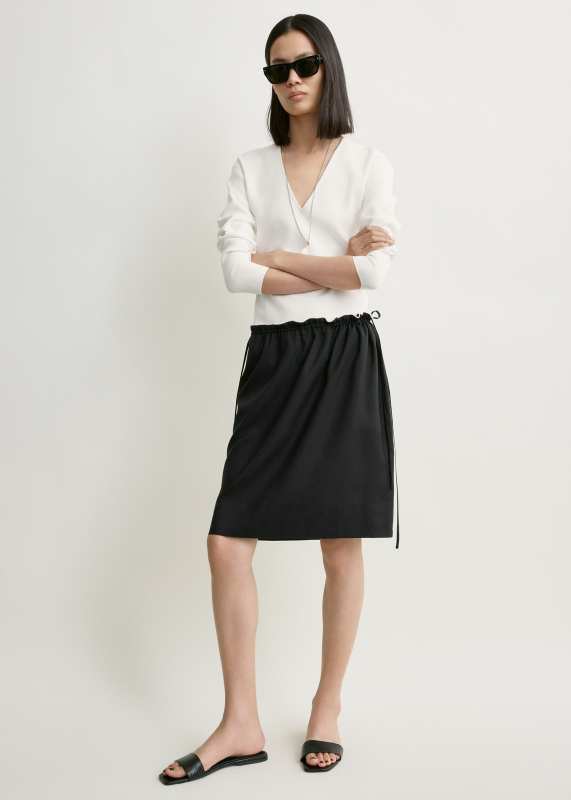 Toteme Silk pj skirt black