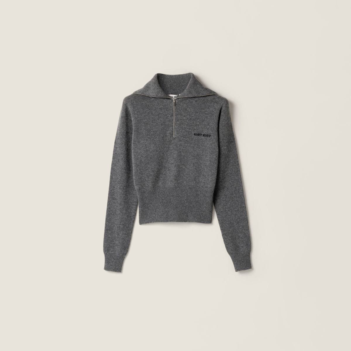 MIU MIU Cashmere half-zipper sweater