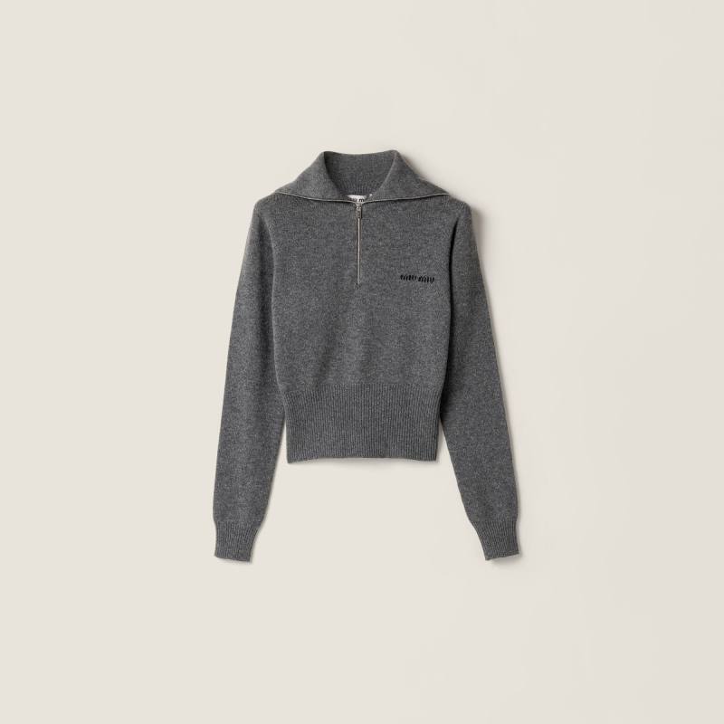 MIU MIU Cashmere half-zipper sweater