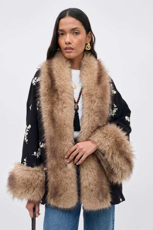 RIXO Micah Embroidered Jacket