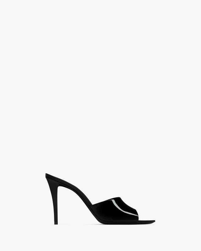 Saint Laurent Romy mules in patent leather