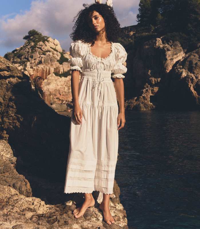 DOEN BARDOT DRESS in Powder