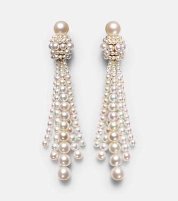 Sophie Bille Brahe Colonna Grande 18kt gold drop earrings with freshwater pearls