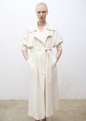 MANGO Oversized trench coat with lapels