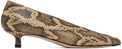 AEYDE Clara Snake-Effect Leather Pumps