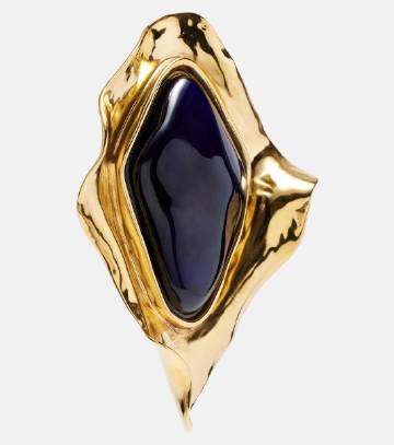 Saint Laurent Embellished clip-on earrings