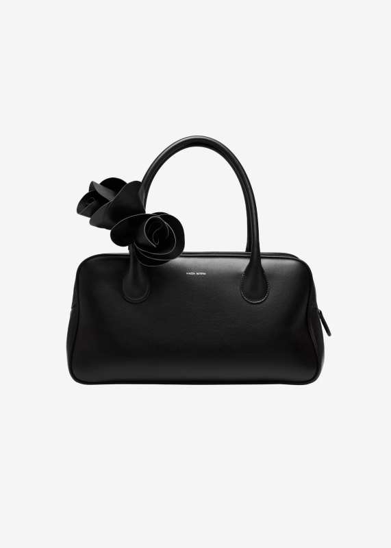 MAGDA BUTRYM Brigitte bag in black leather and silver