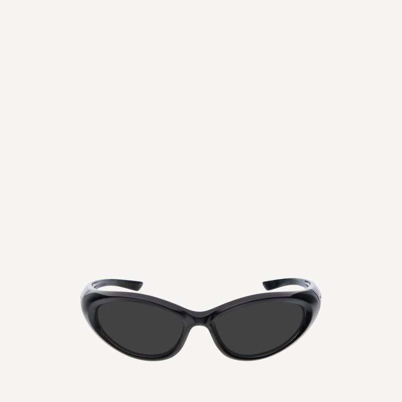 Balenciaga Sporty B Round Af Sunglasses in Black
