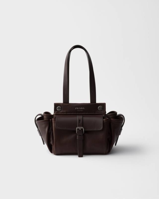 PRADA Route leather mini tote bag