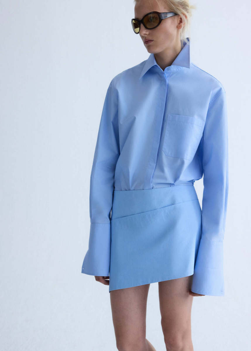 MANGO Straight poplin shirt