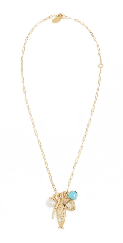 Lizzie Fortunato Sardina Charm Necklace Gold