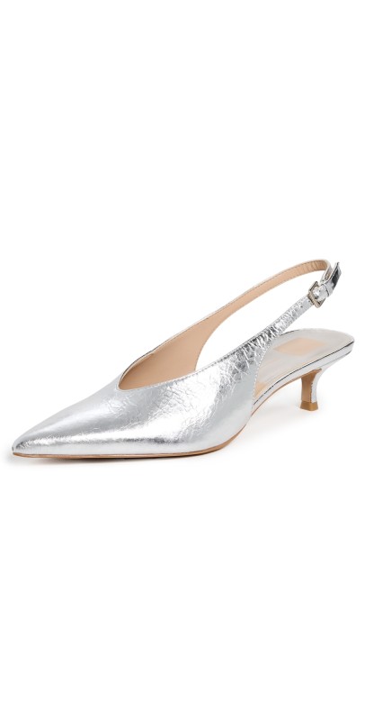 Dolce Vita Alenna Heels Silver Distressed Leather