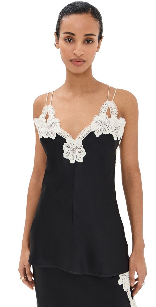 Jil Sander Lace Cami Black
