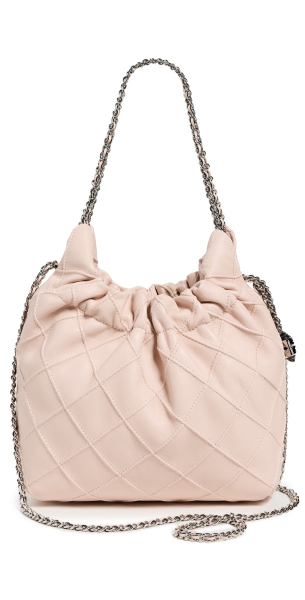 Tory Burch Fleming Mini Hobo Bag Soft Pink
