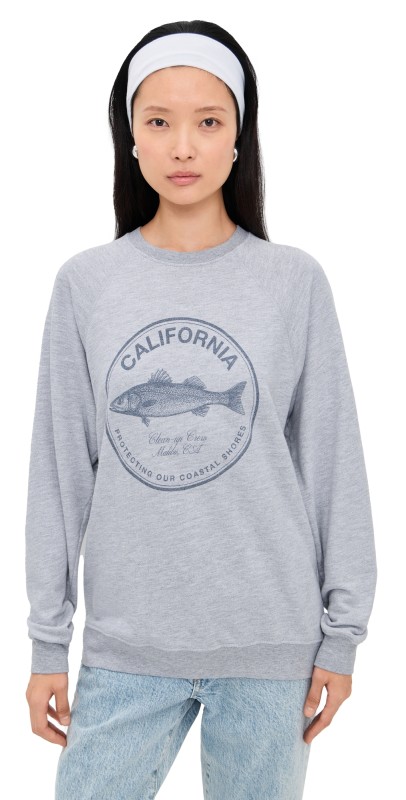 Original Retro Brand California Clean Up Sweatshirt Vintage Heather Grey