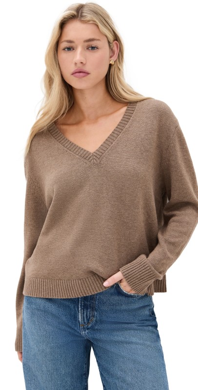 Jenni Kayne Simone V Neck Pullover Doe