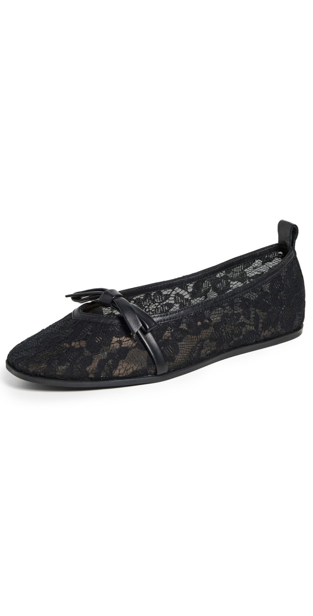 Free People Mesh Mania Ballet Flats Black