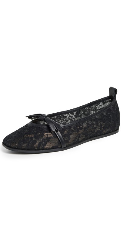 Free People Mesh Mania Ballet Flats Black